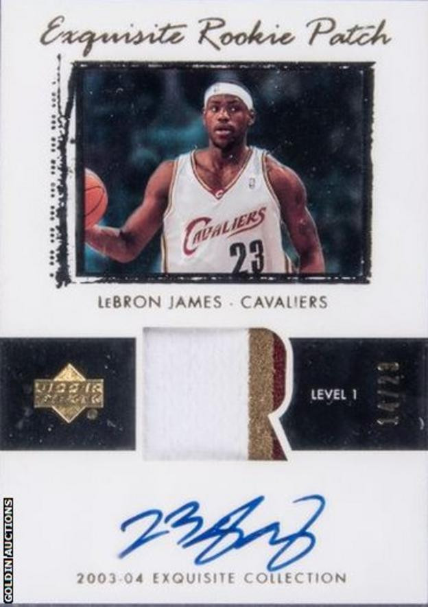 LeBron James trading card sells for record $1.8 million